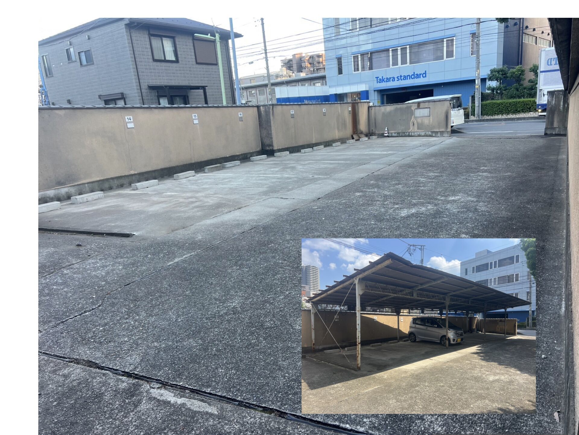 鉄骨造.屋根付き駐車場　解体工事　Before /After